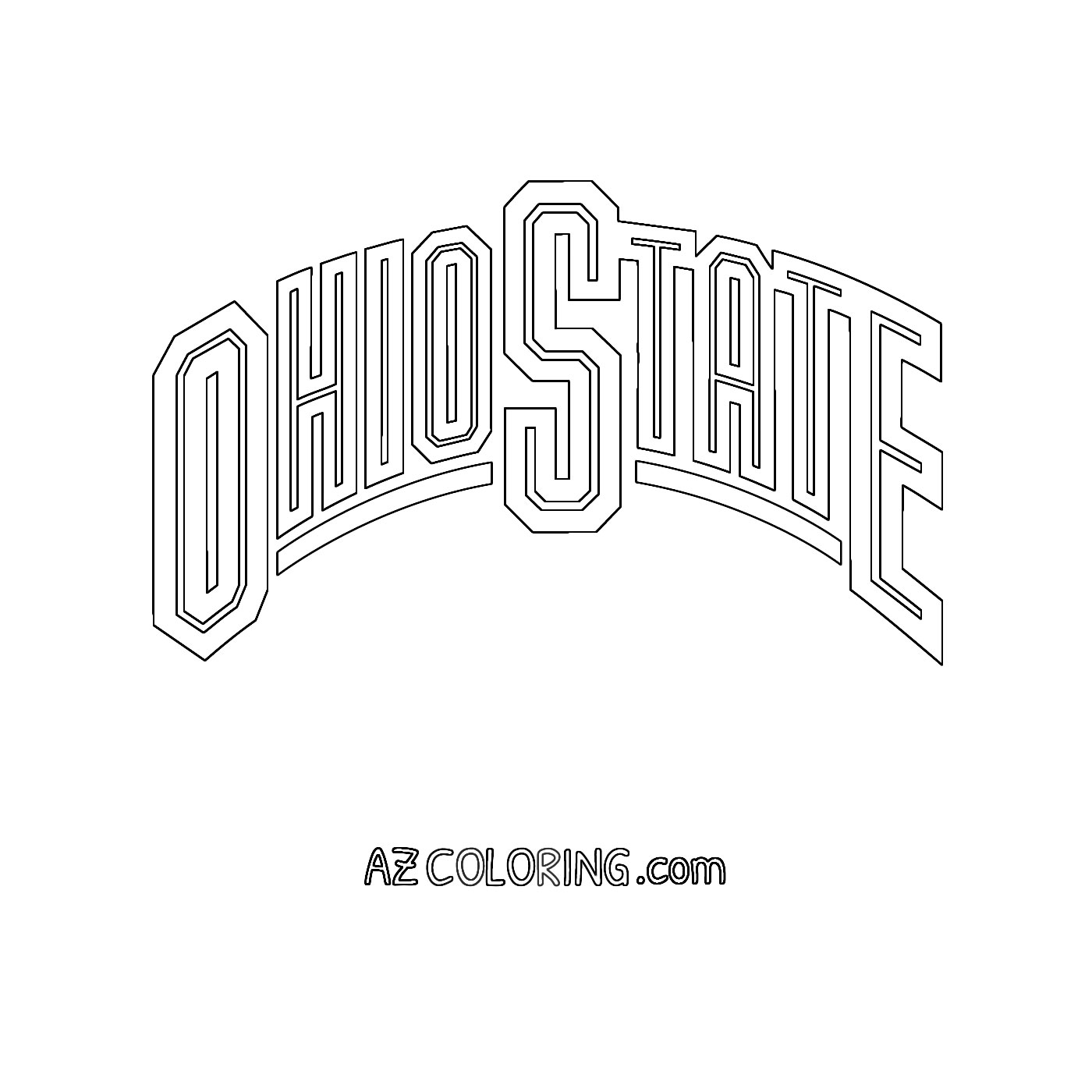 349 Simple Ohio Coloring Page for Kids
