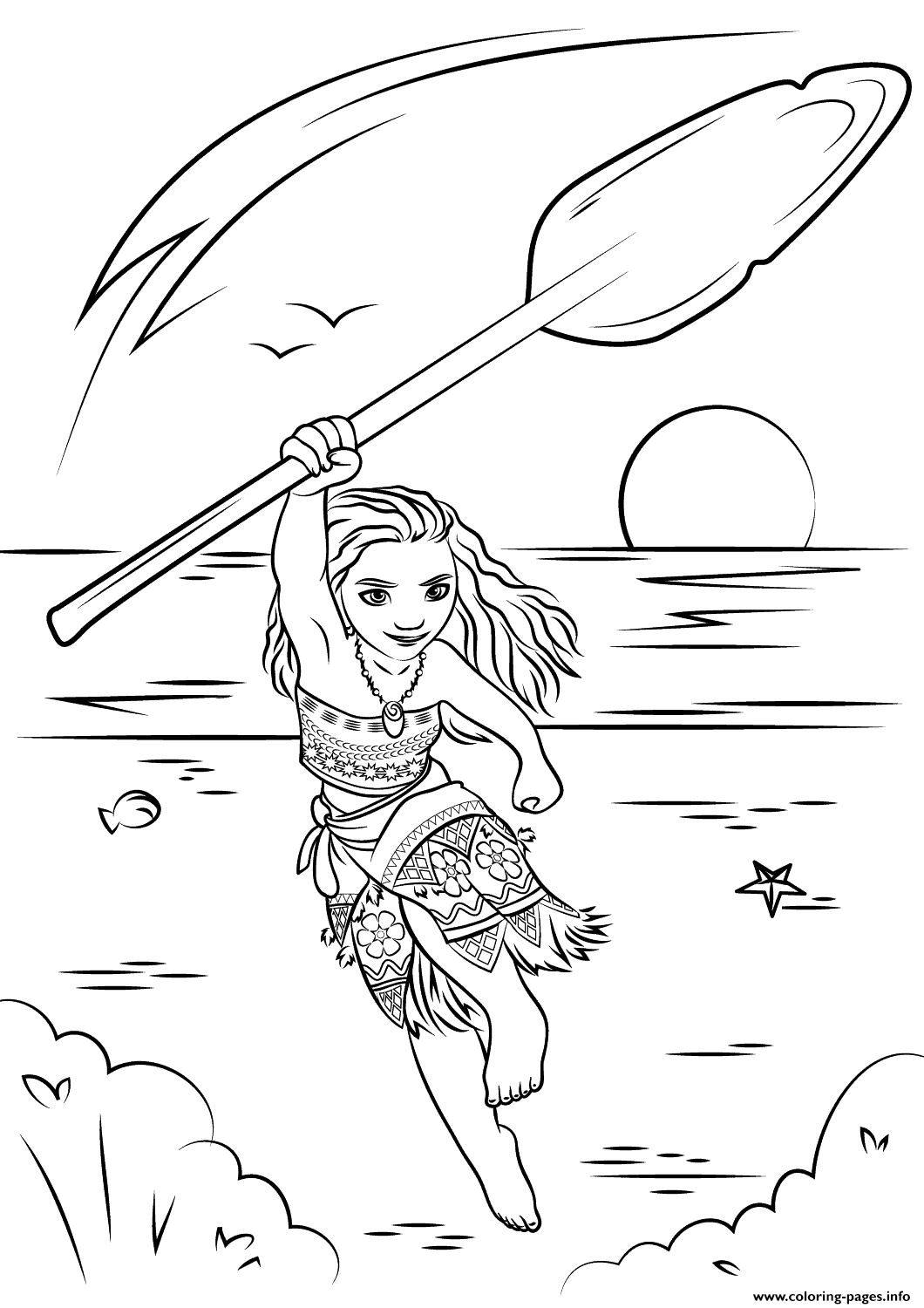 Moana Disney Coloring Page - Coloring Home