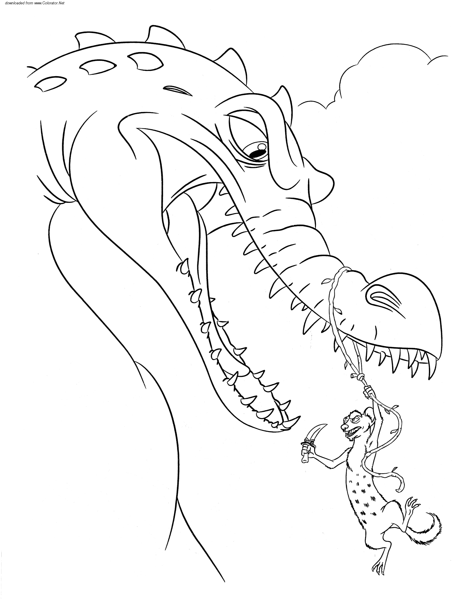 ice age coloring pages diego luna - photo #34
