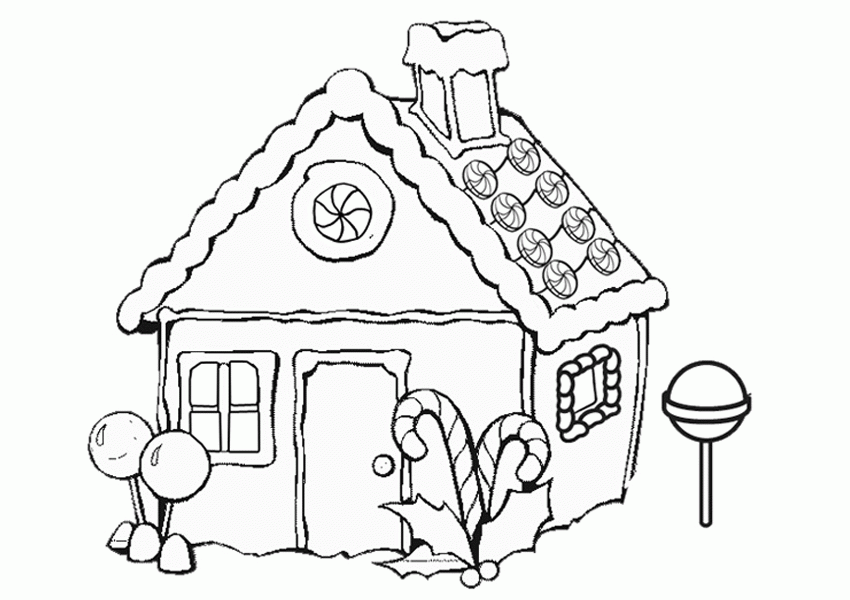 Free Online Gingerbread House Colouring Page - Kids Activity ...