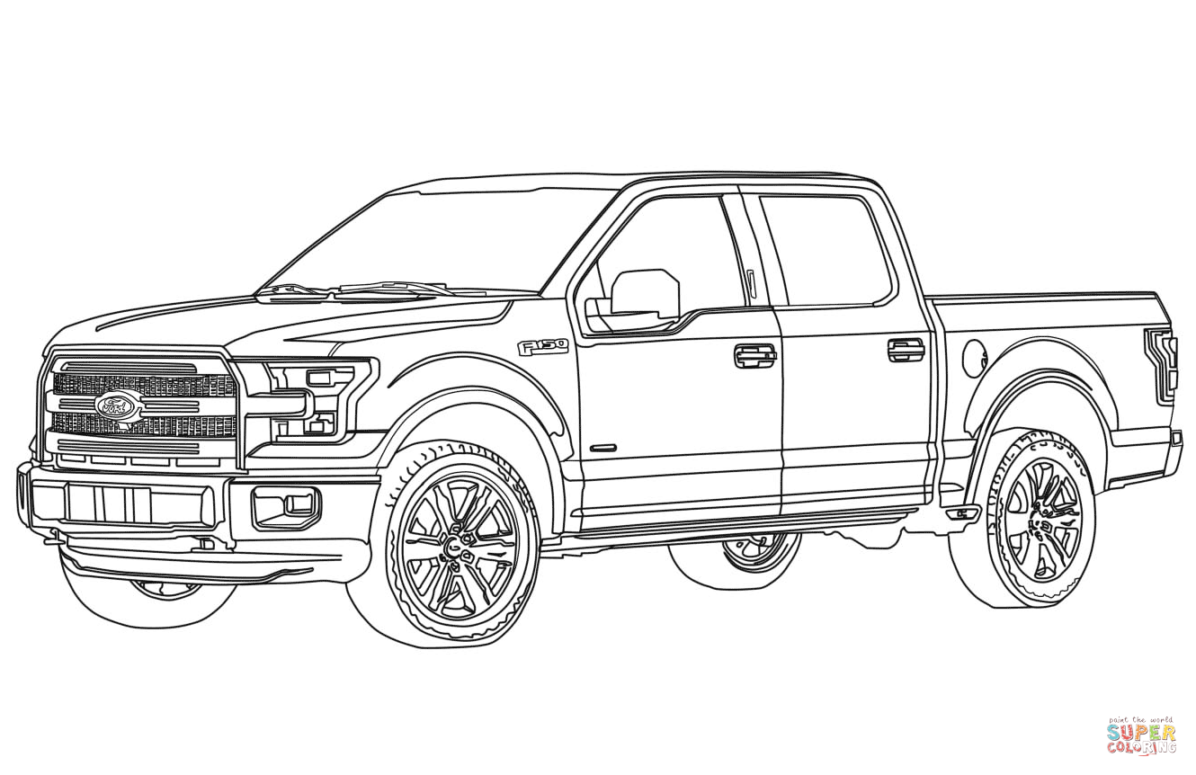 Ford F150 Pickup Truck coloring page | Free Printable Coloring Pages