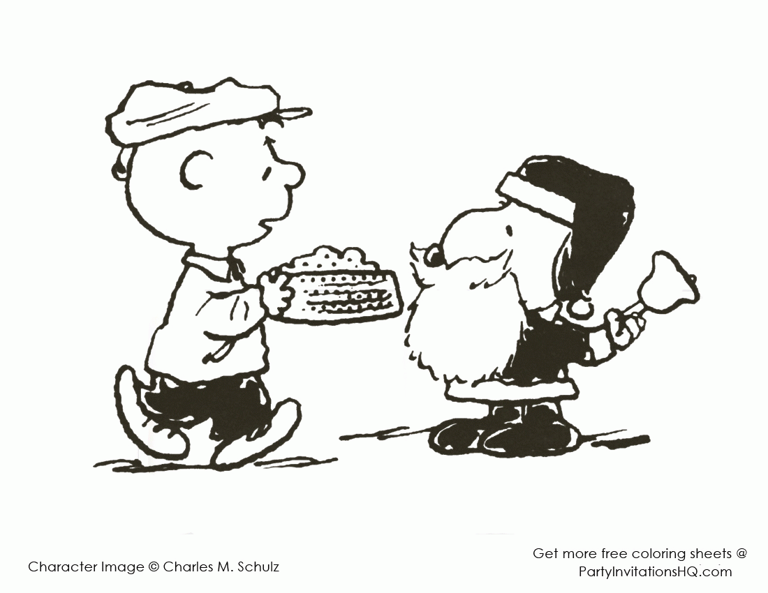 Snoopy Christmas Coloring Pages Printable Coloring Home