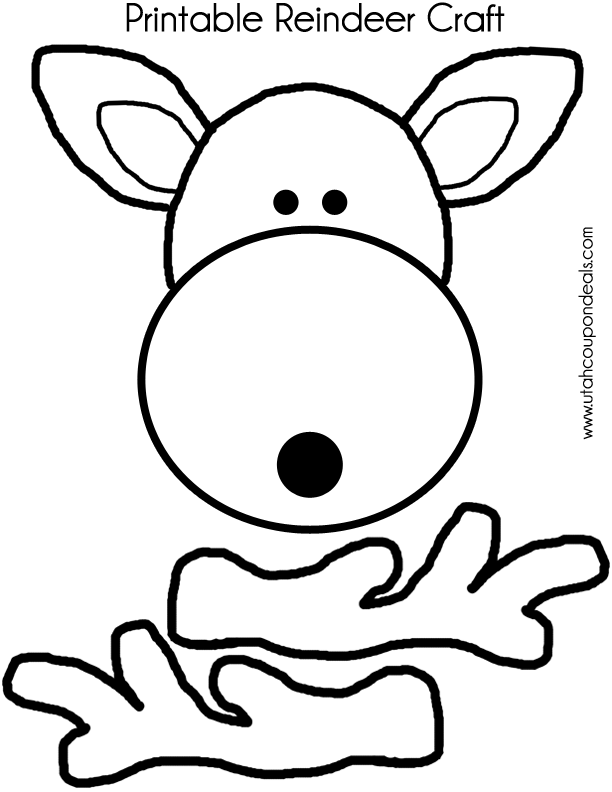 Reindeer Head Coloring Pages - Coloring Home