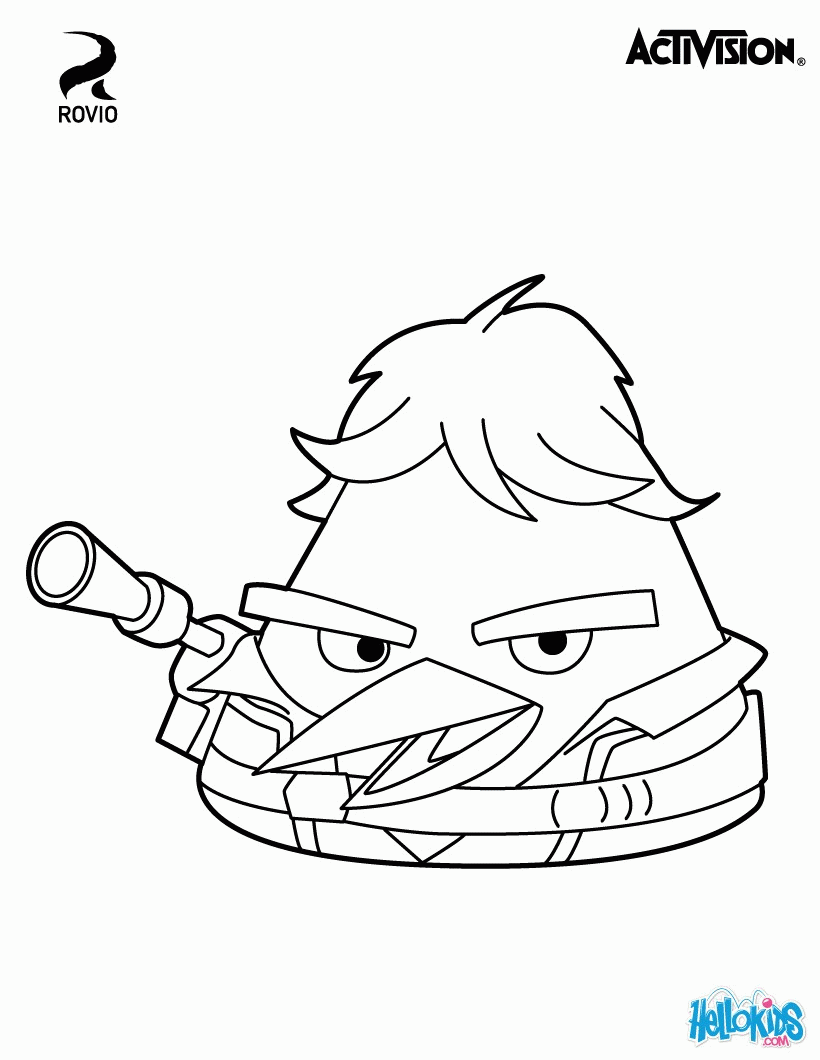 ANGRY BIRDS STAR WARS coloring pages - Han Solo