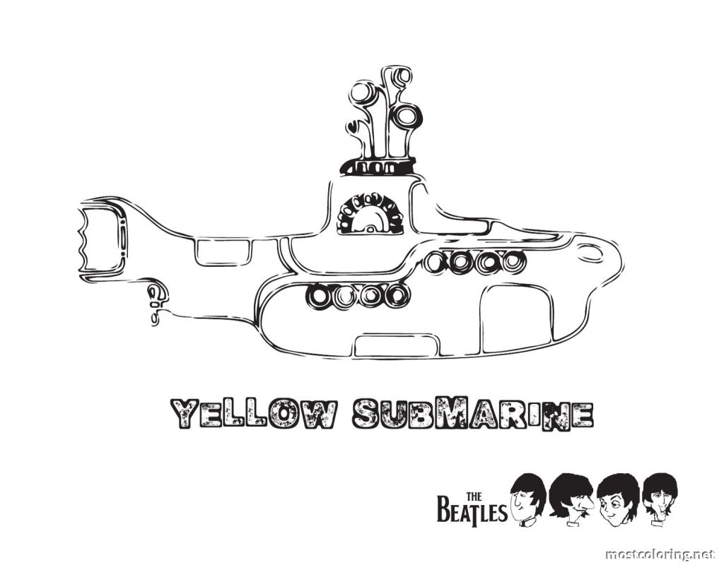 Yellow Submarine Coloring Page Coloring Home
