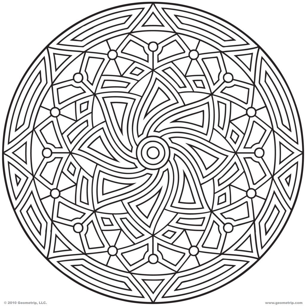 Printable Geometric Coloring Pages Coloring Pages Geometric Flower ...