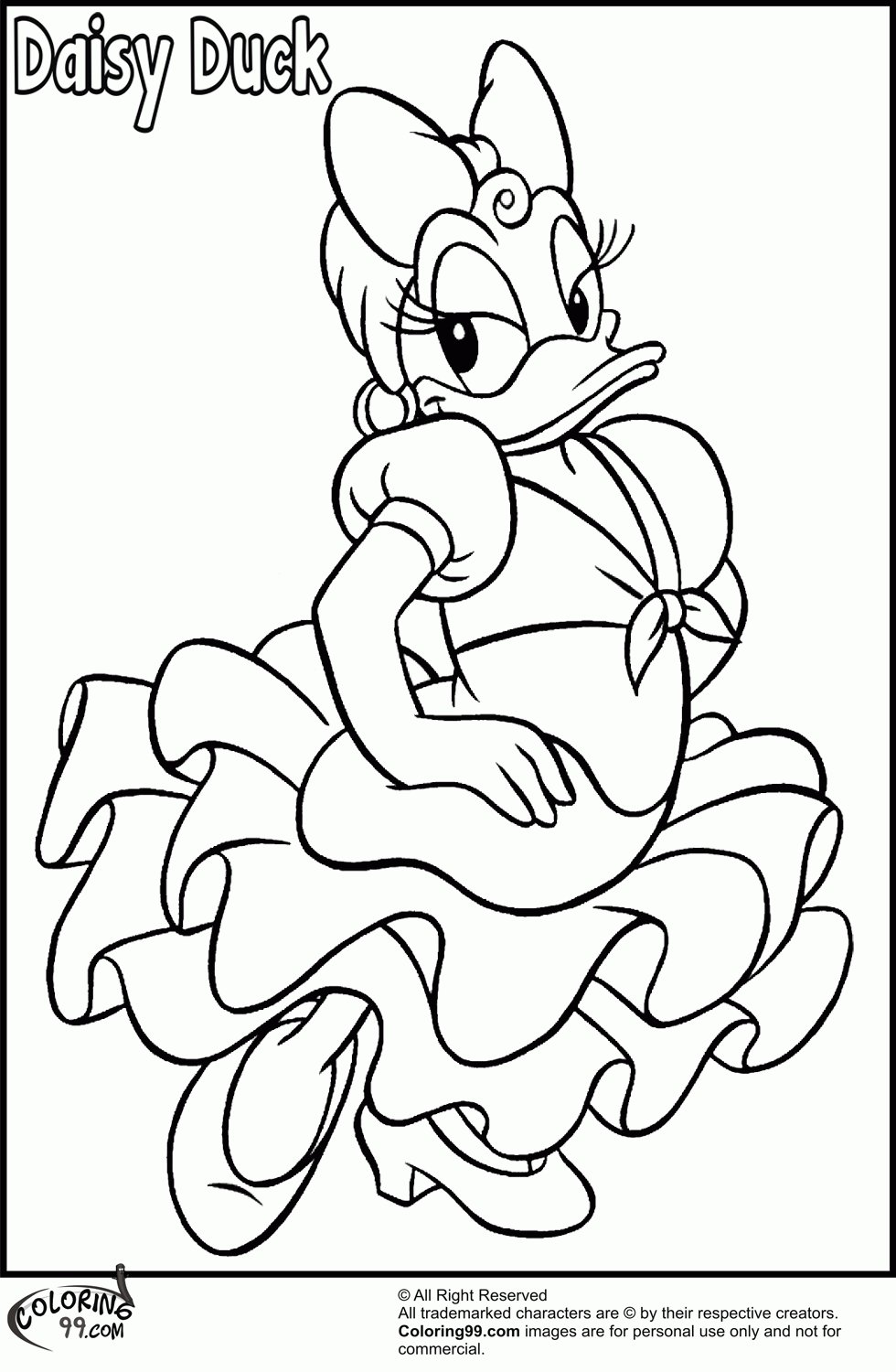 Daisy Duck Coloring Pages | Minister Coloring