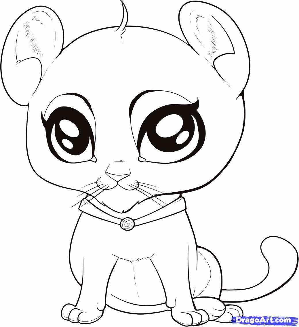 Cute Cartoon Animals Coloring Pages   Coloring Home