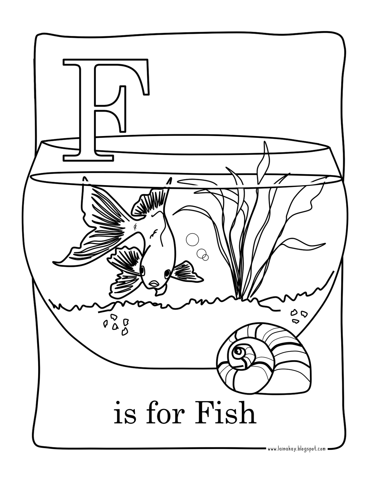 F is for Fish Coloring