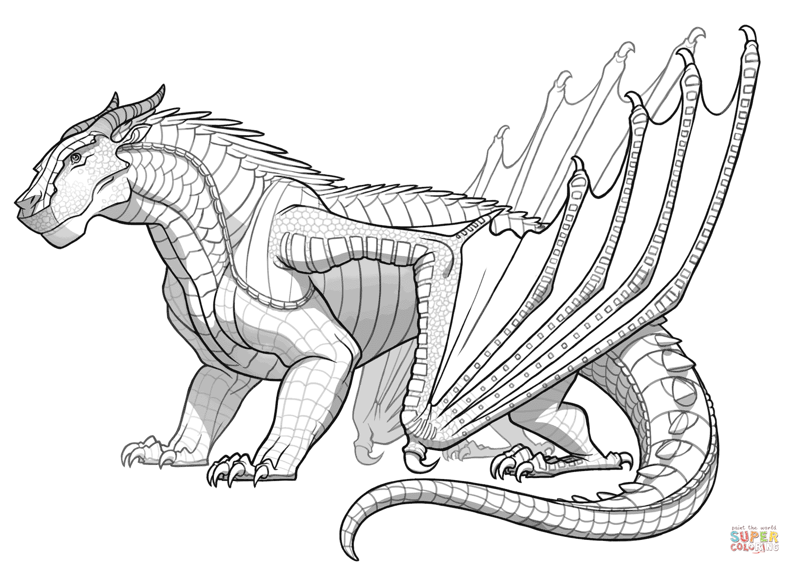 Mudwing Dragon From Wings Of Fire Coloring Page Free Printable