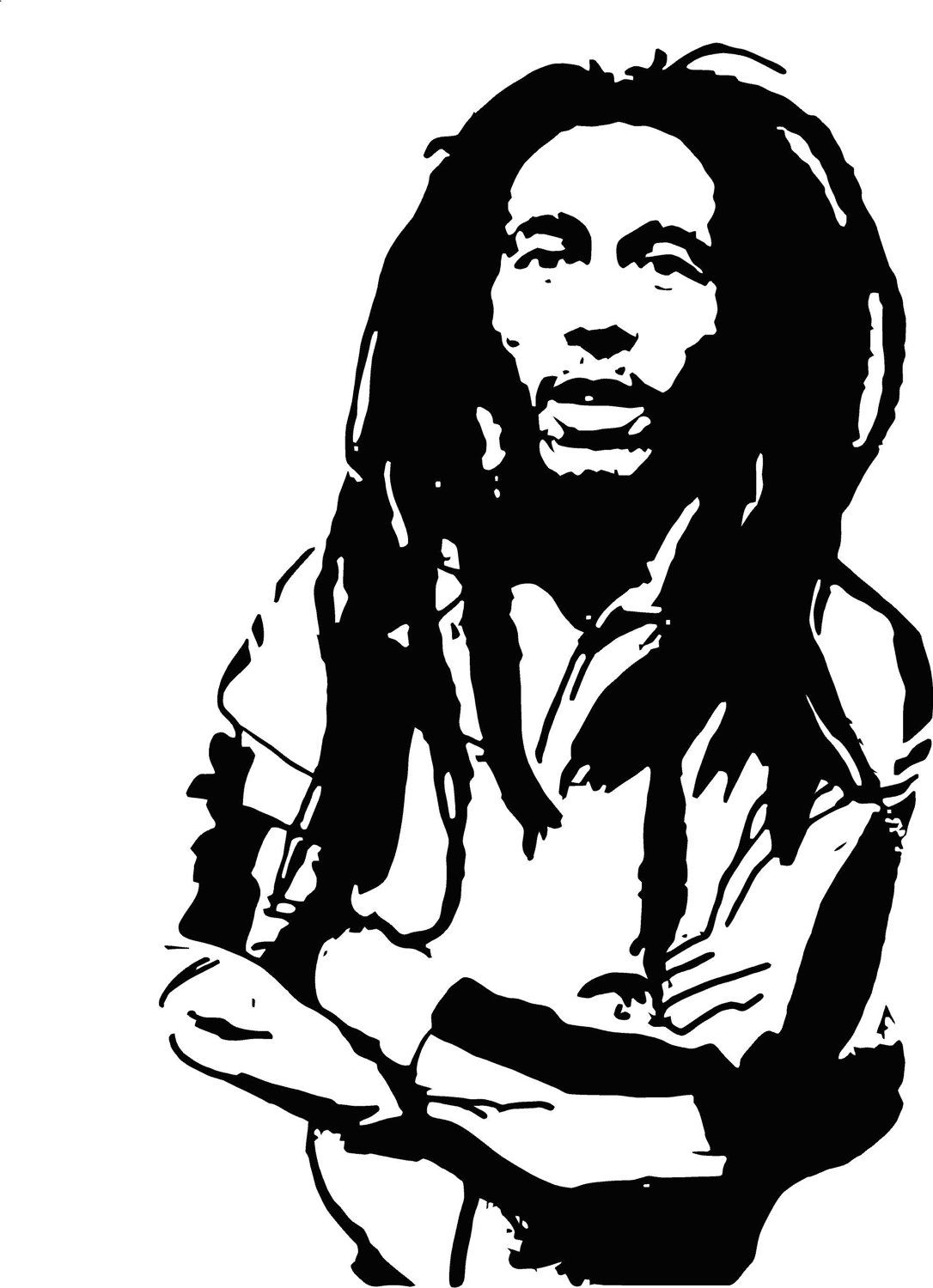 Bob Marley Drawing Outline at PaintingValley.com | Explore ...