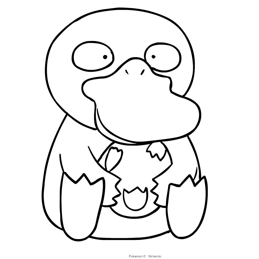 Psyduck from Pokemon coloring page