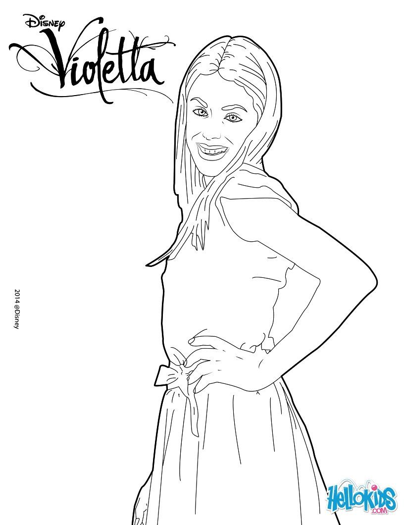Here a beautiful coloring page for all Violetta's fan. Color Violetta and  her nice dress. More content on hellokids.com | Coloring pages, The  incredibles, Color