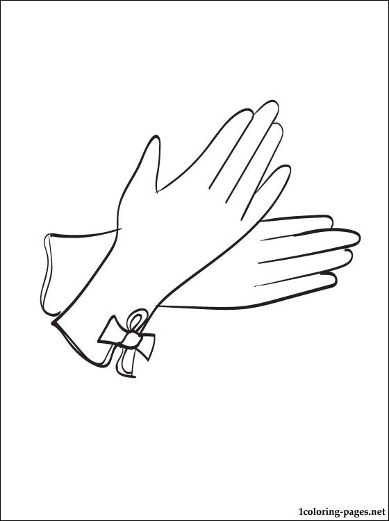Gloves coloring page to print | Coloring pages
