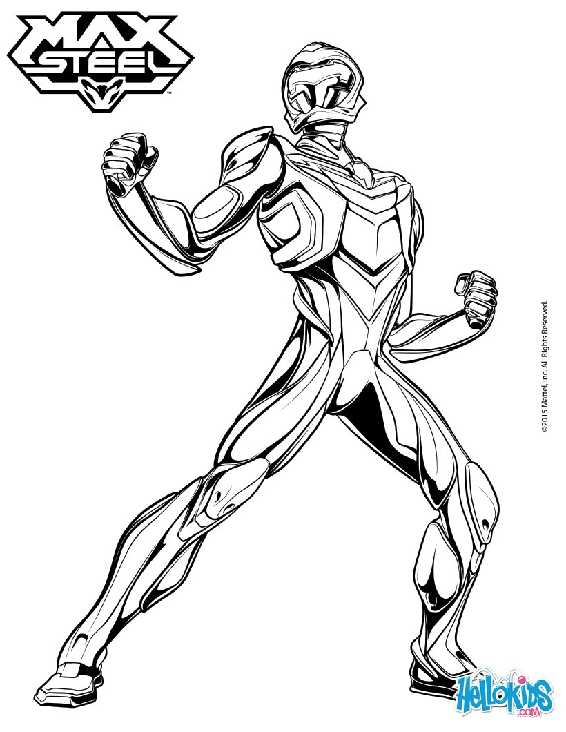 Max steel is ready to jump into action coloring pages - Hellokids.com