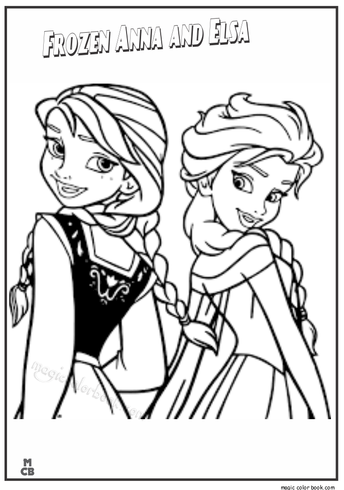 Frozen Anna And Elsa Coloring Pages - Coloring Home