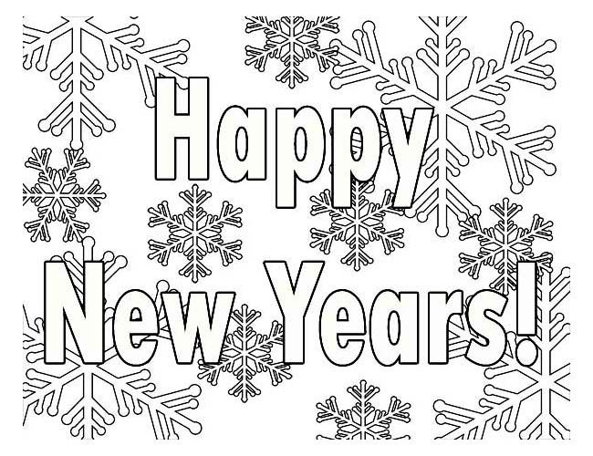 Happy New Year Coloring Pages - Coloring Home