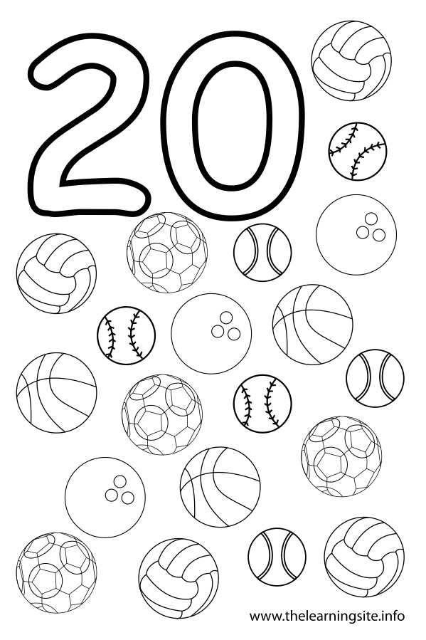 Coloring Pages Of Numbers 1-20 : Number Coloring Pages 1-20 - Coloring