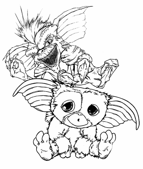 Gizmo Gremlins Coloring Pages | Monster coloring pages, Gremlins art,  Cartoon coloring pages