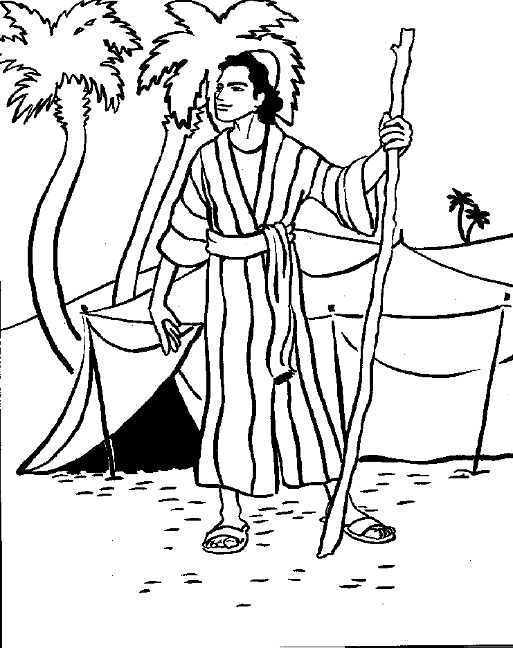 Simple Joseph Coat Colors Coloring Page Pipevine Pages