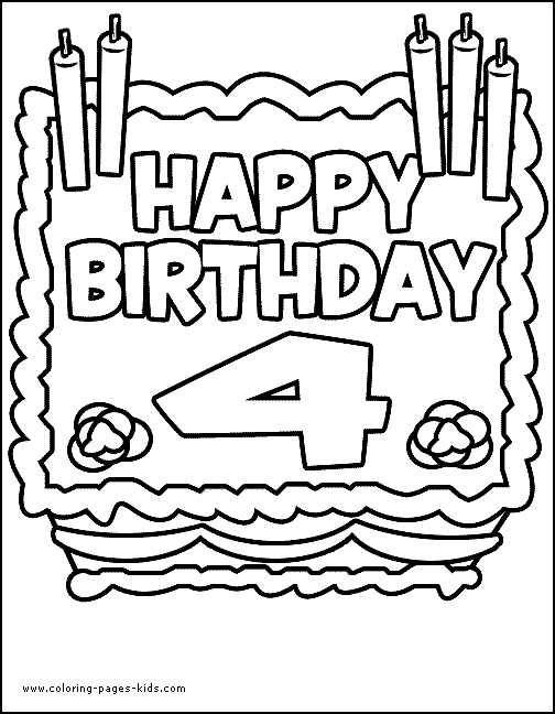 4 Year Old Coloring Pages