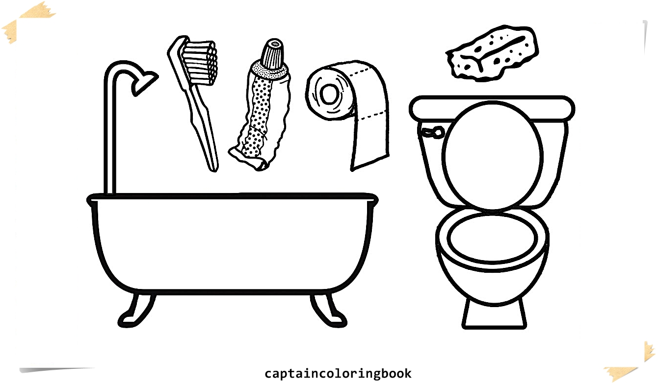 Toilet Coloring Page at GetDrawings | Free download
