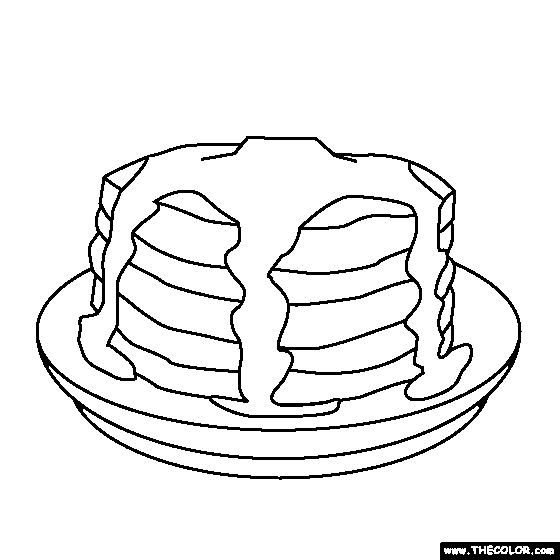 pancake coloring pages - photo #9