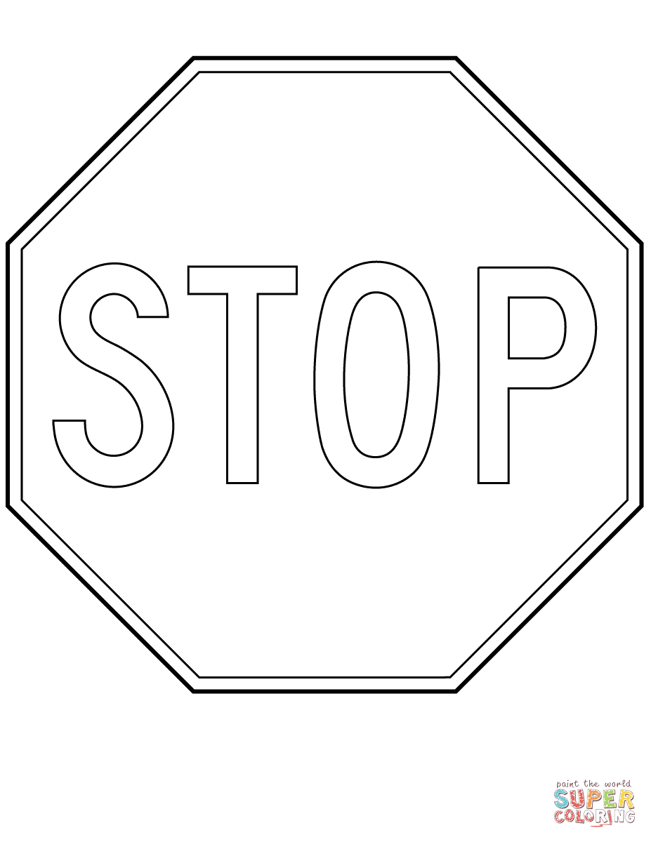Canada Stop Sign coloring page | Free Printable Coloring Pages