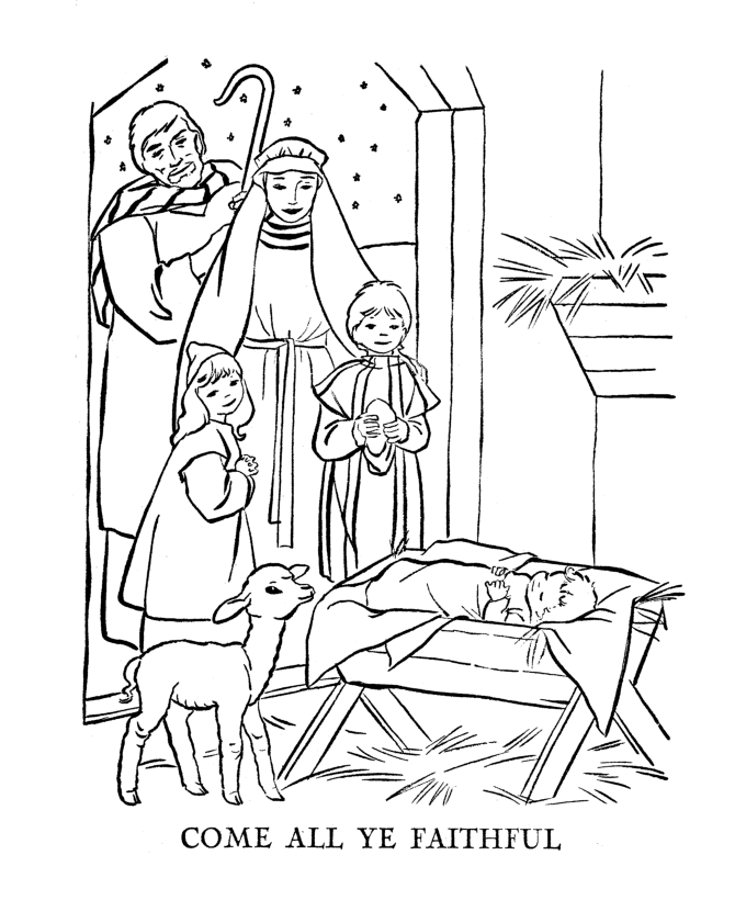 Bible Printables The Christmas Story Coloring Pages Come All Ye