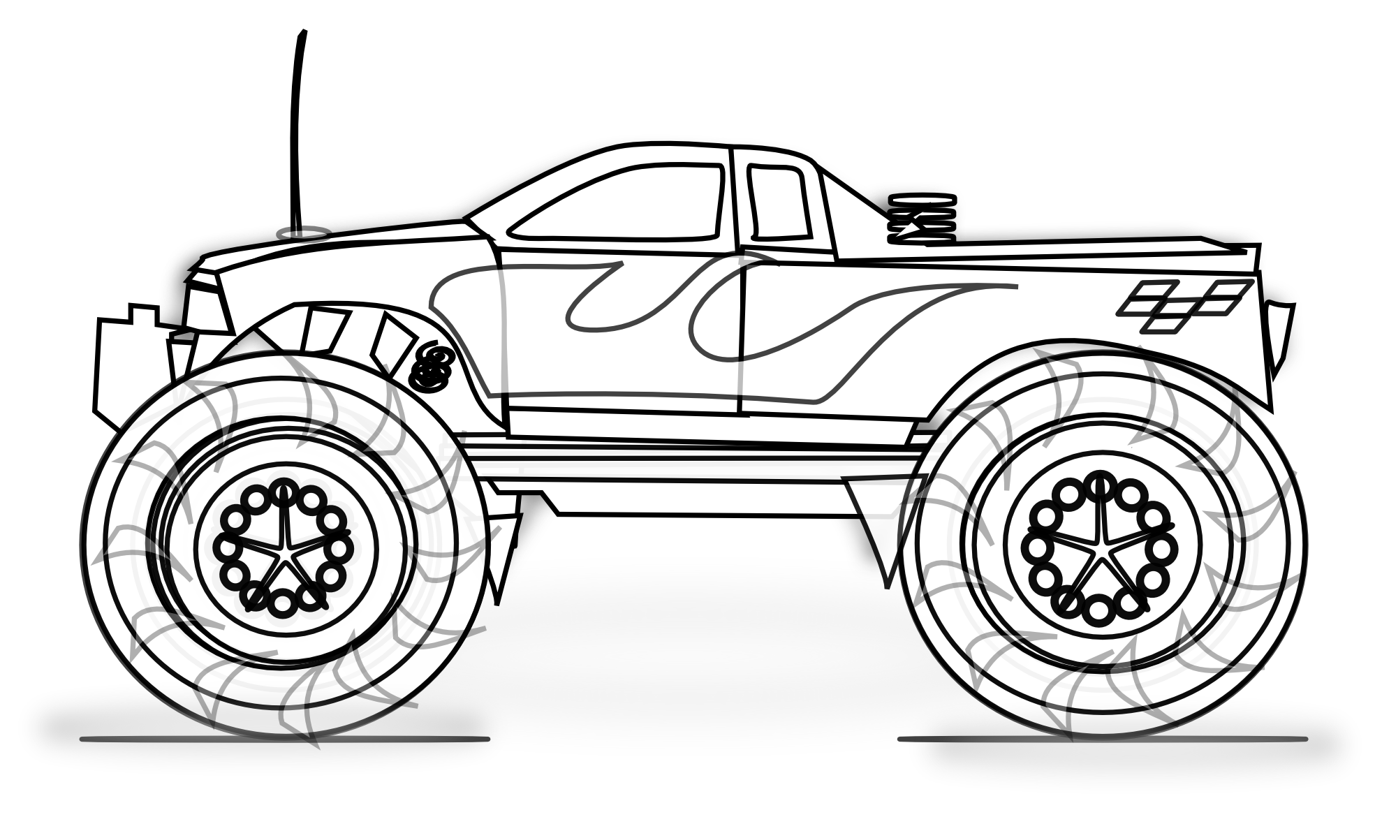 Printable Monster Truck Coloring Pages Kids - Colorine.net | #6168