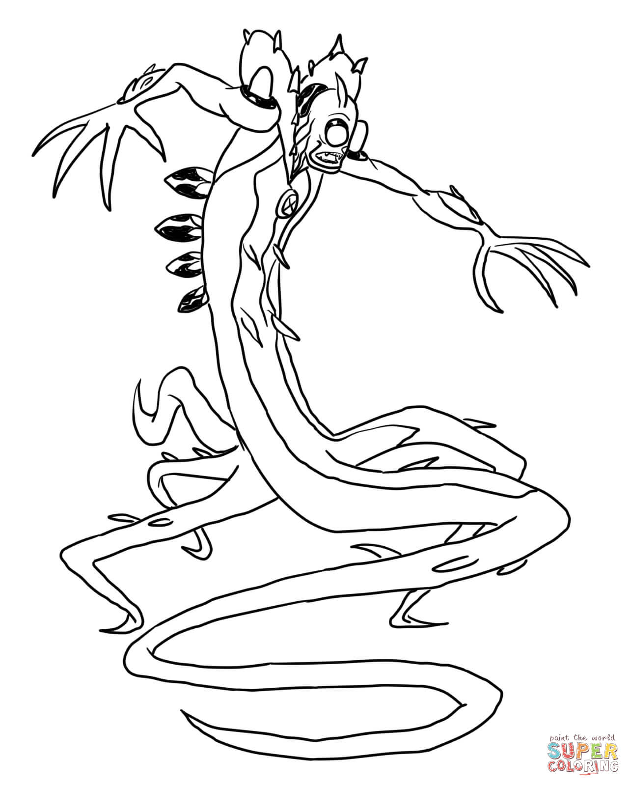 Cartoon Ben 10 Coloring Pages for Adult