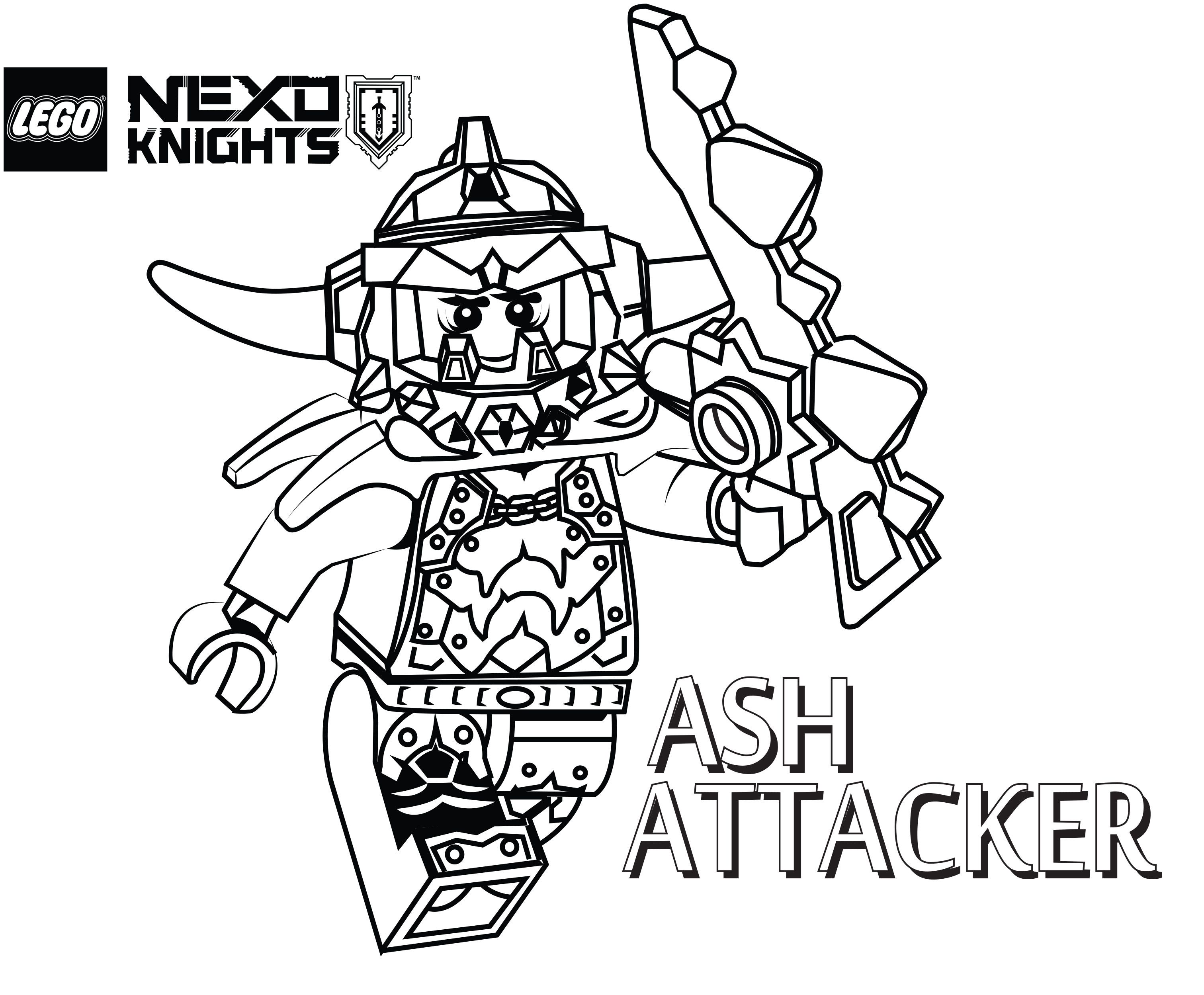 LEGO Nexo Knights Coloring Pages : Free Printable LEGO Nexo