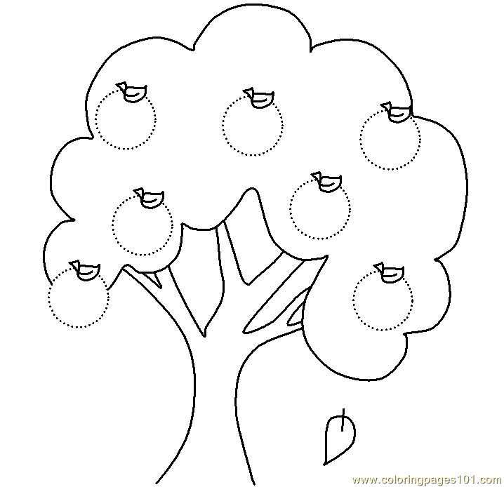 Apple Tree Coloring Pages To Print - High Quality Coloring Pages