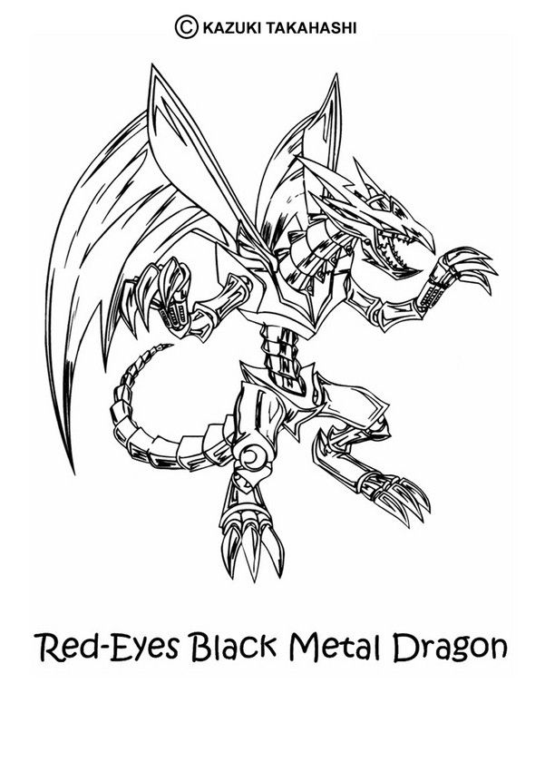 YU-GI-OH coloring pages - Black Skull Dragon 2
