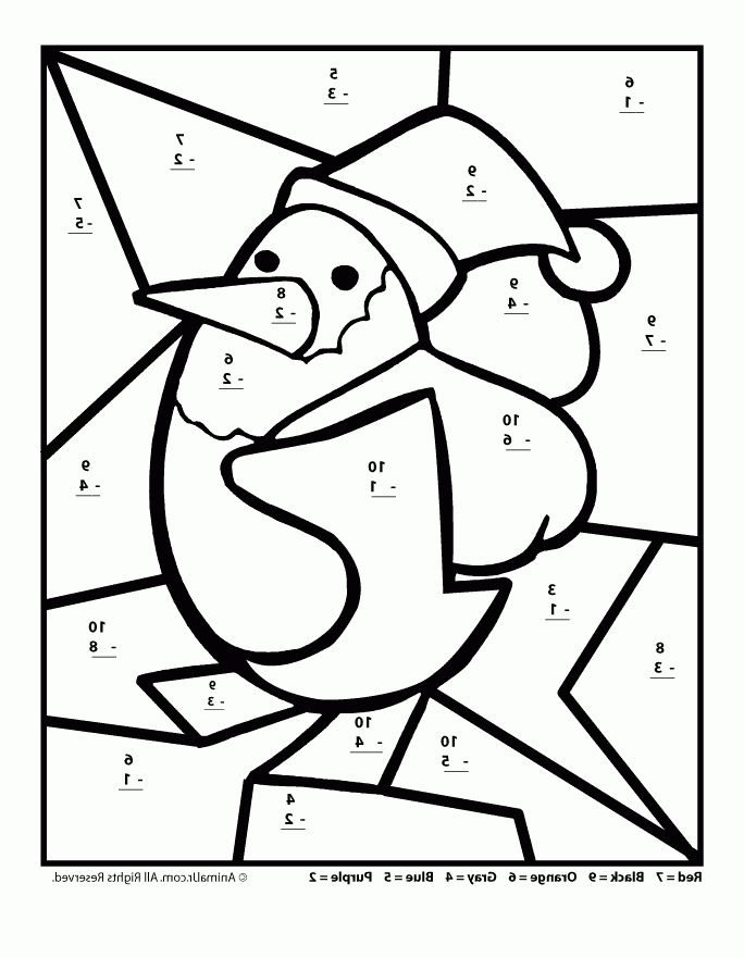 Lovely Christmas Math Coloring Pages Best Template