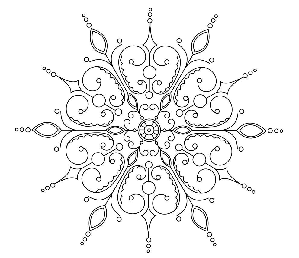snowflake printable pack with 6 different types of snowflakes to ...