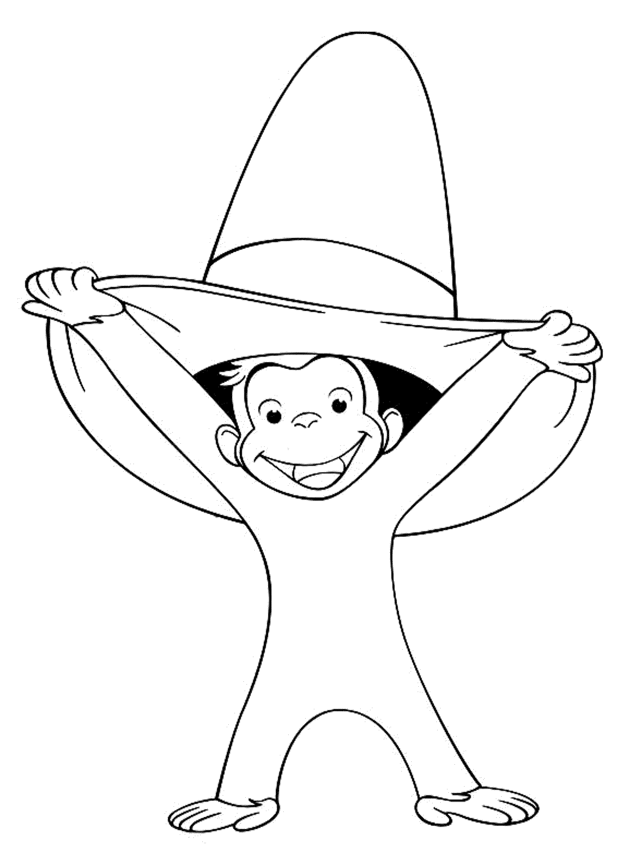 Curious George Coloring Pages Free Printable Kids Colouring Pages