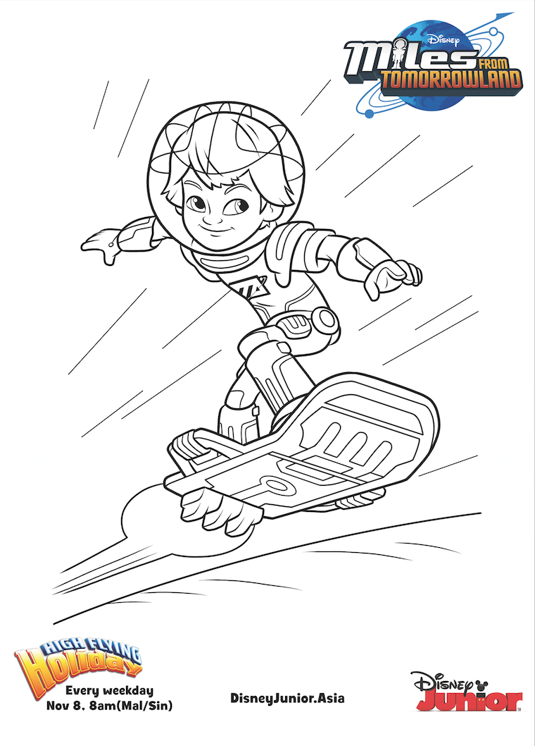 Miles From Tomorrowland - Miles Colouring Page | Disney Junior ...