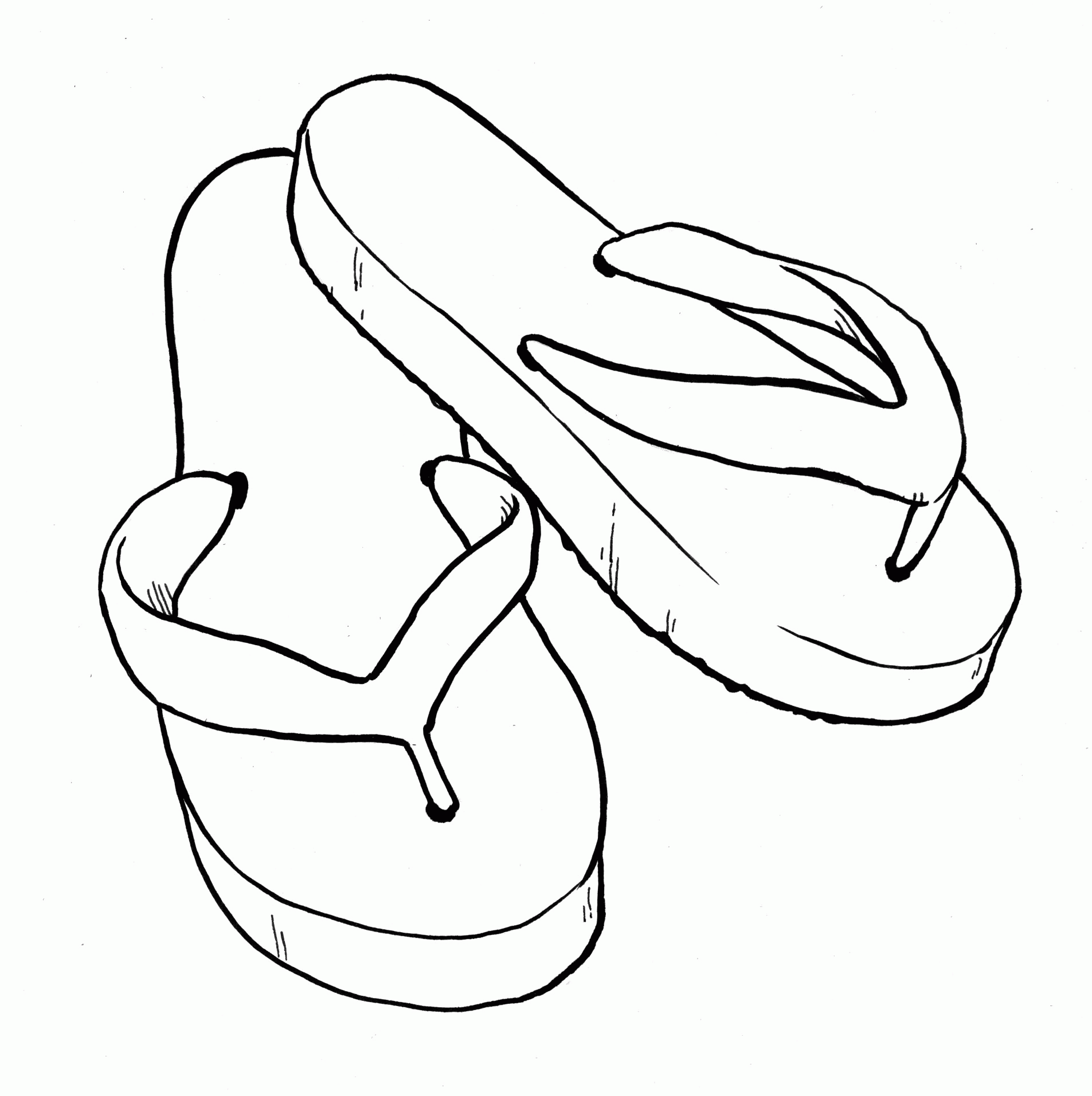 Printable Coloring Pages Flip Flops Coloring Home