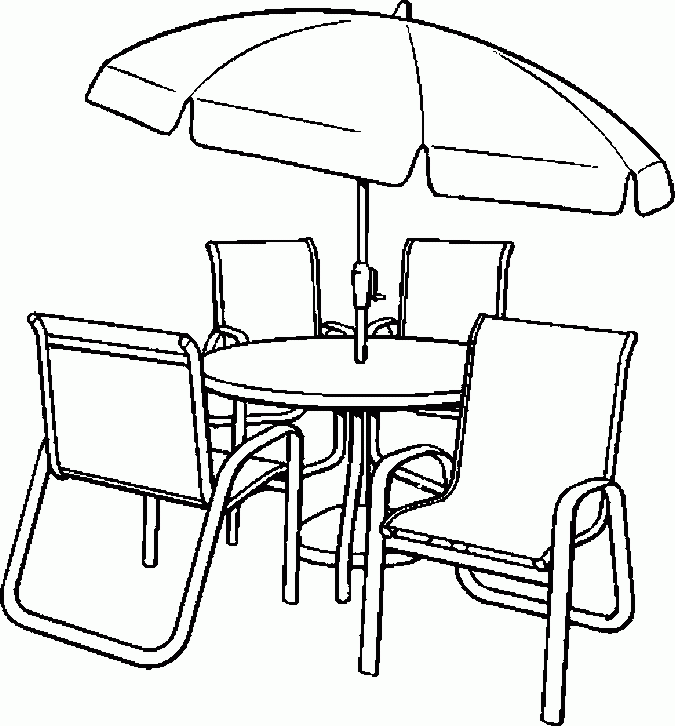 Table-clip-art-4 - ColoringPagehub
