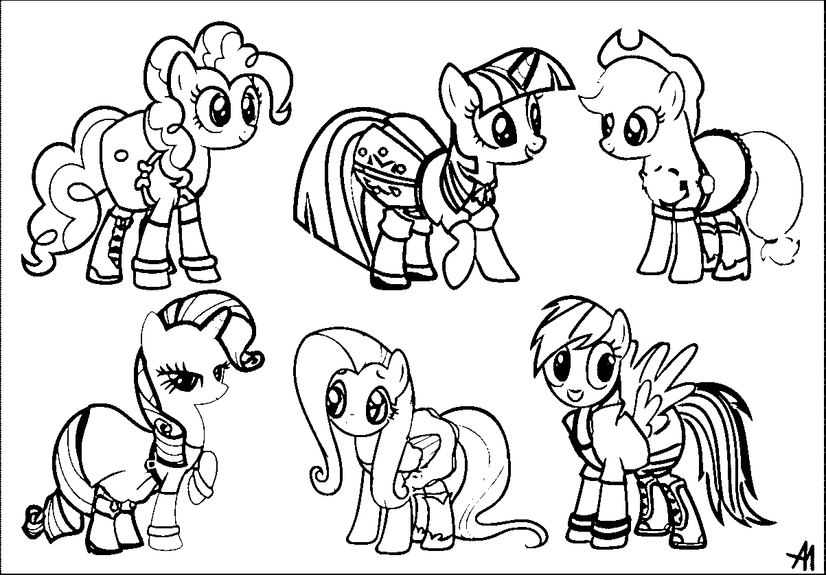 My Little Pony Coloring Pages Twilight Sparkle And Friends ...