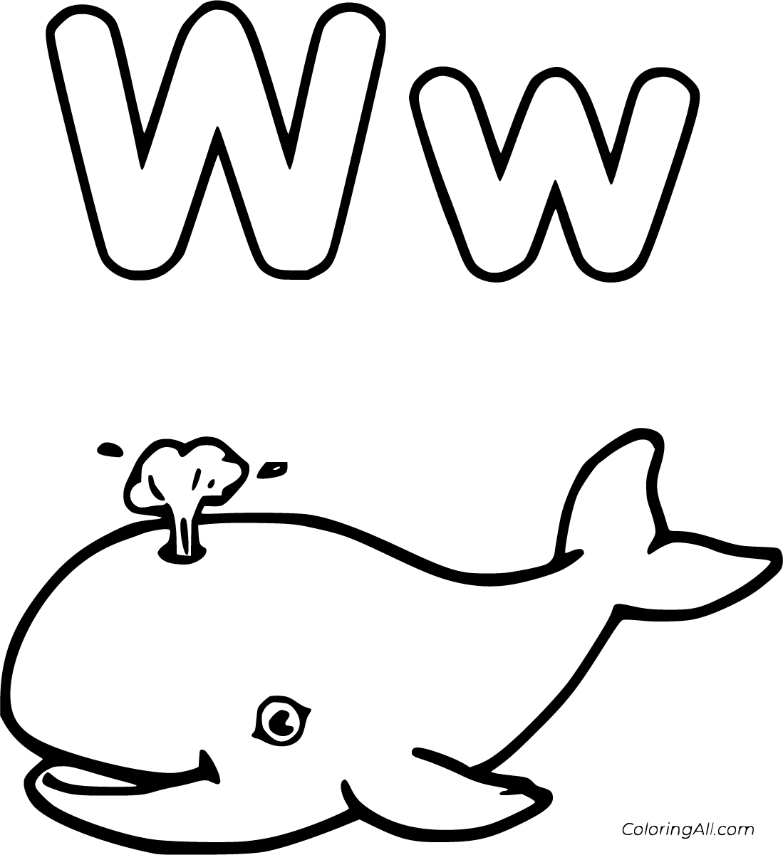 Letter W Coloring Pages - ColoringAll
