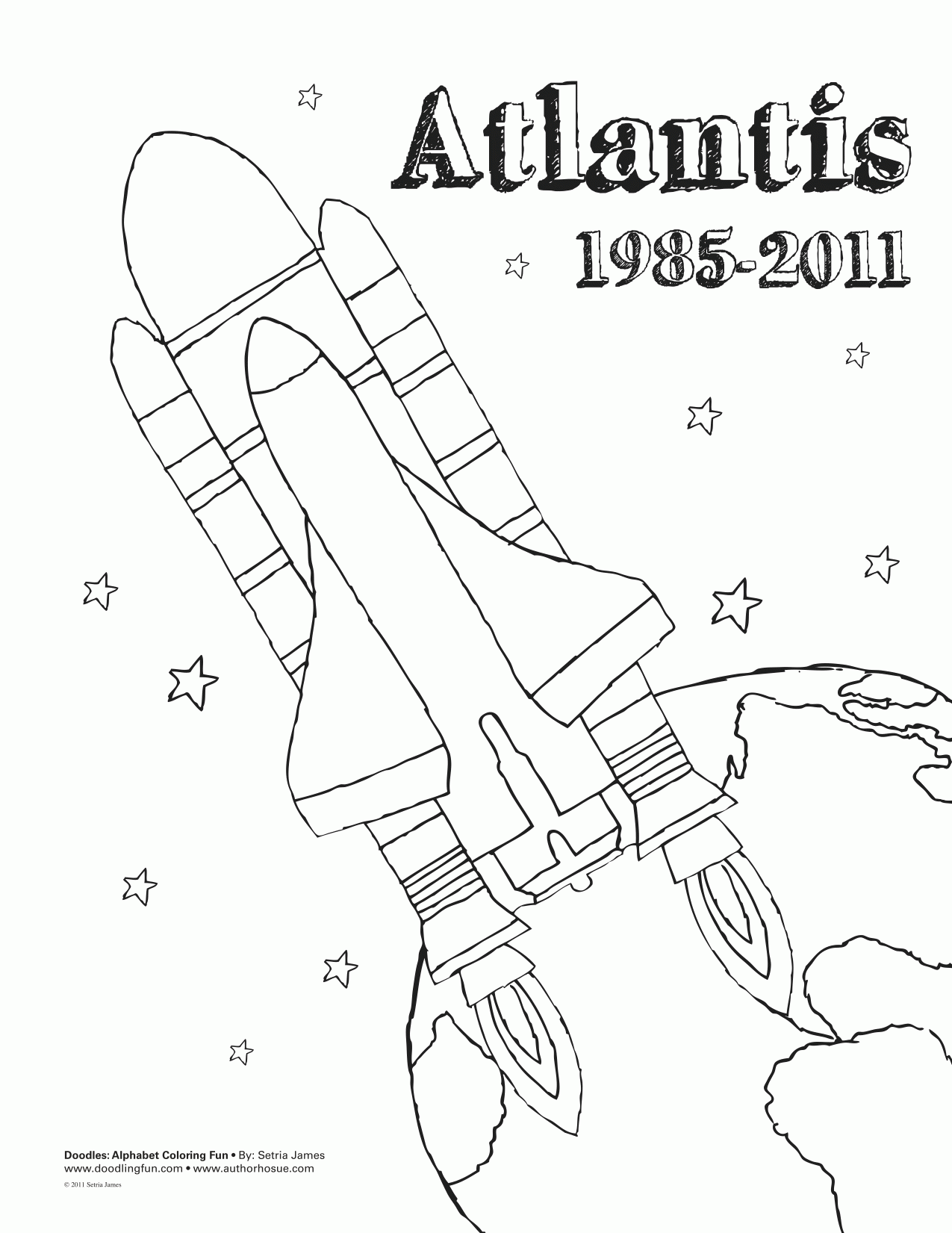 Atlantis Space Shuttle Coloring Page Realistic - Pics about space