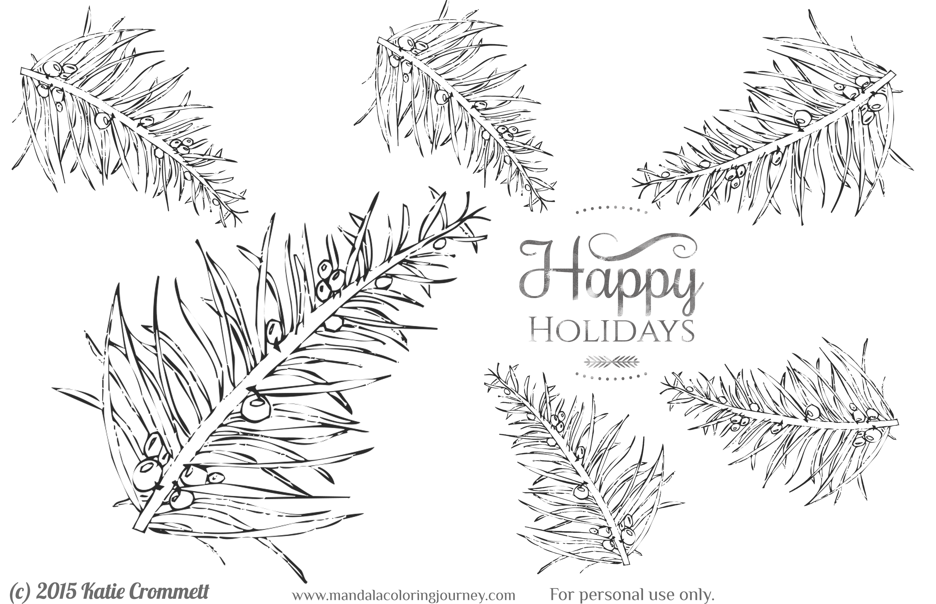 Free coloring page for download – holiday theme