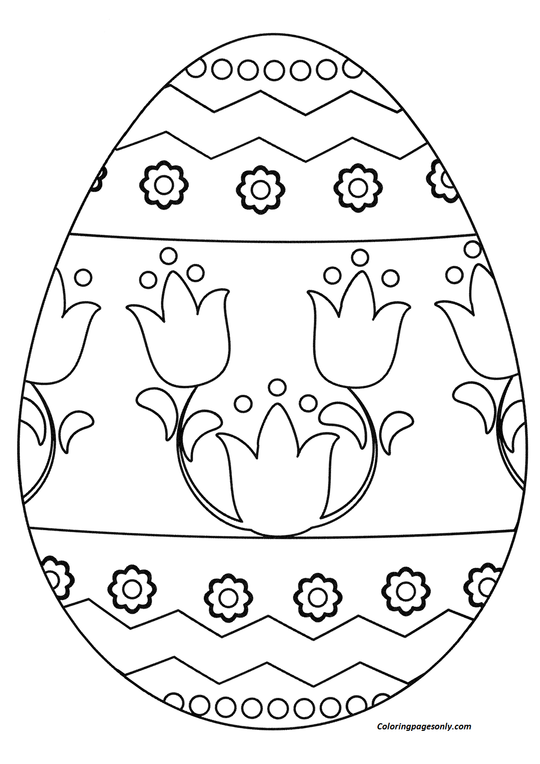 Easter Egg coloring page Coloring Page - Free Coloring Pages Online