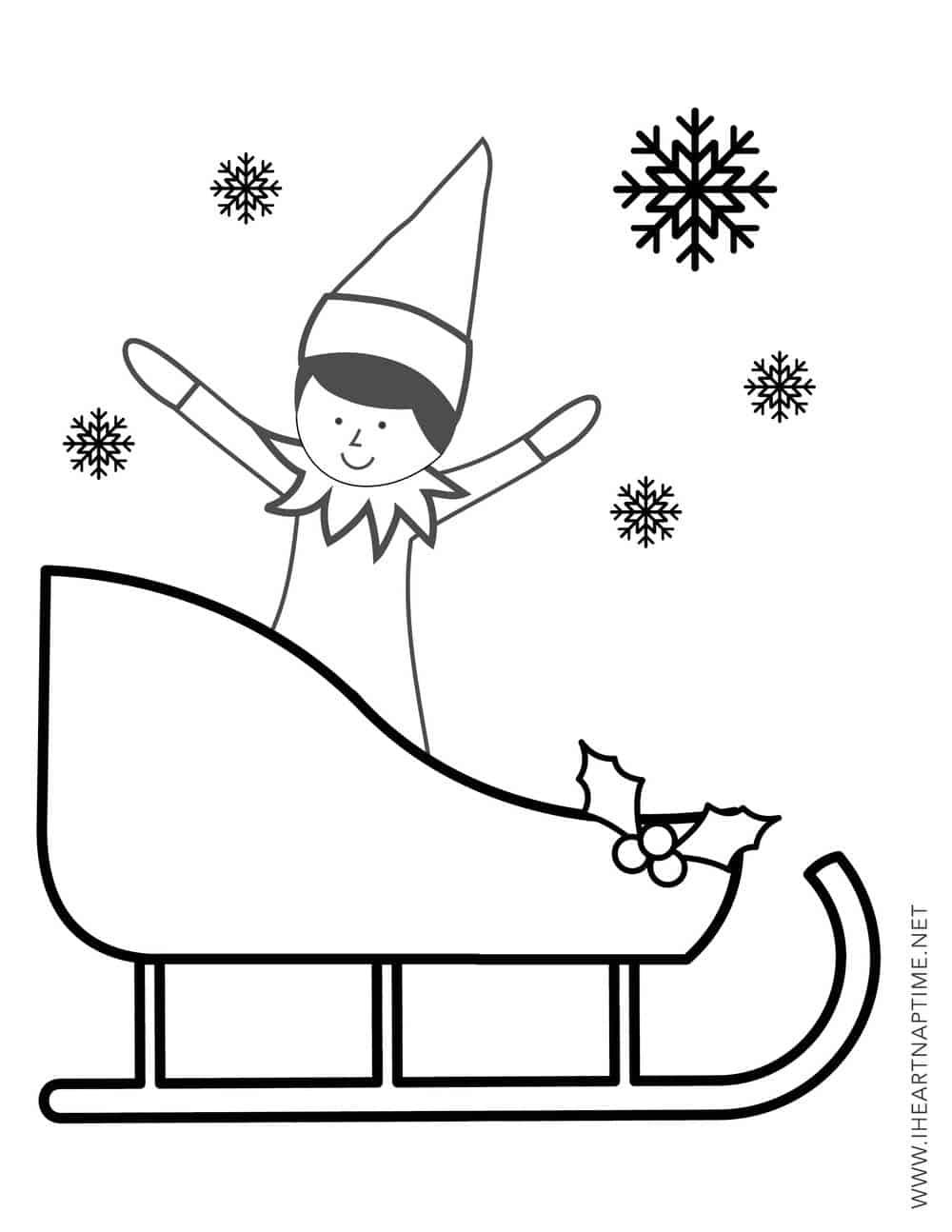 FREE Elf on the Shelf Coloring Pages - The Inspiration Board