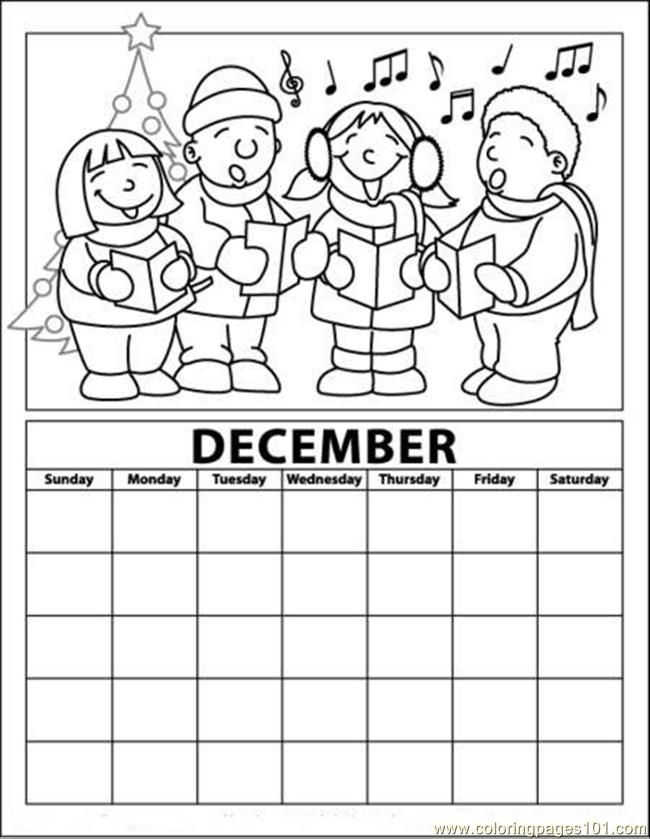 December Calendar Coloring Pages Classic december planner in