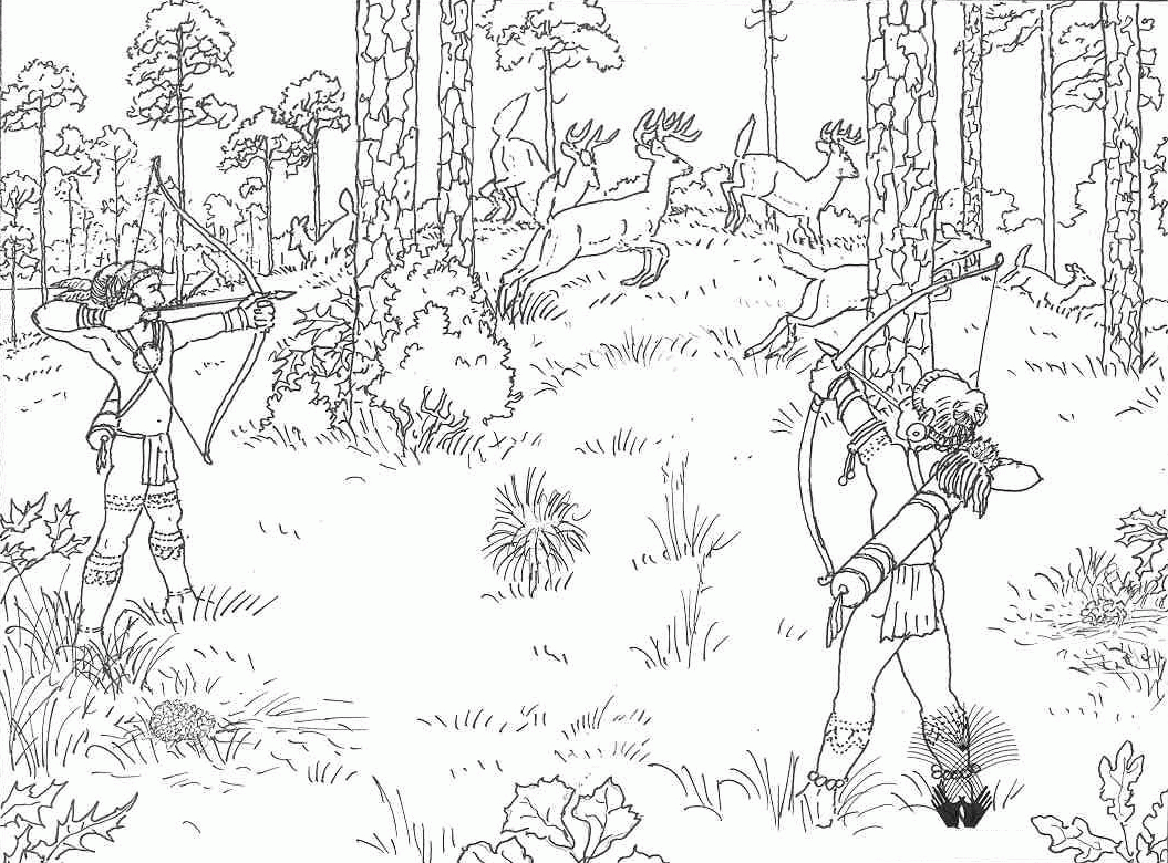 Free Kids Hunting Coloring Page Coloring Home