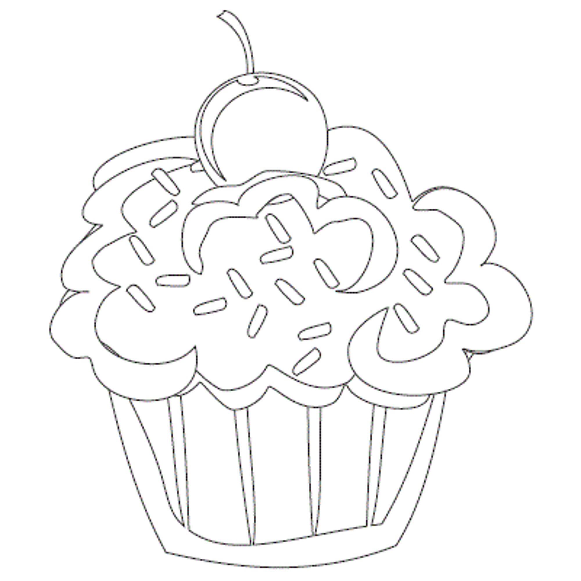 Cute Cupcake Coloring Pages Coloring Home