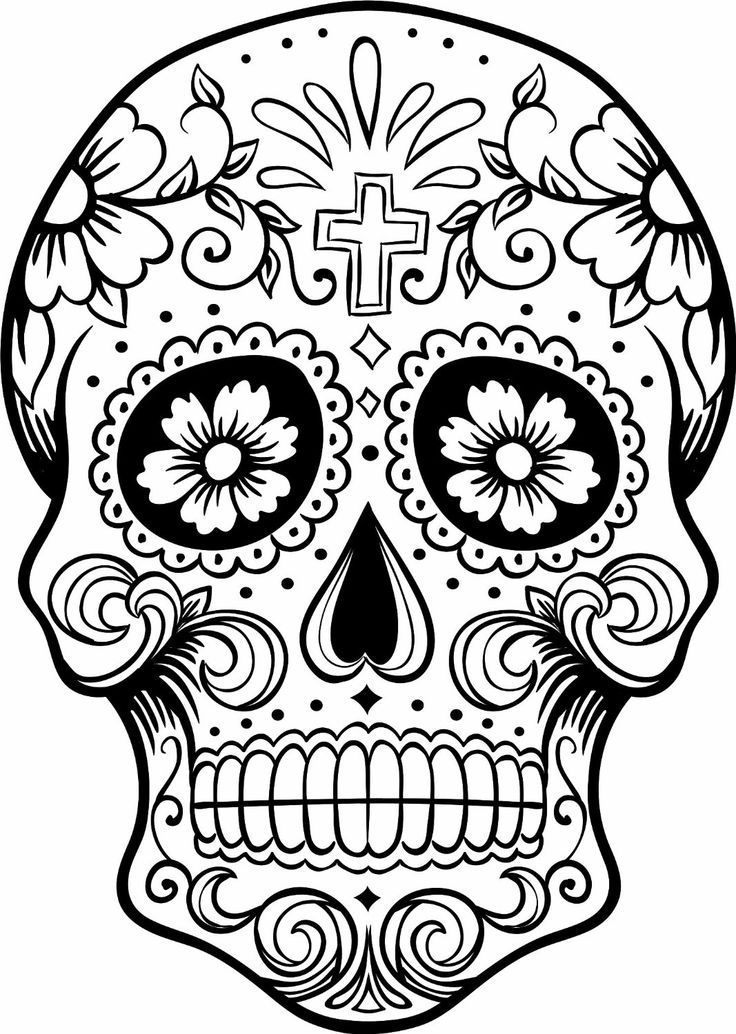Free Skull Coloring Pages: 36 Coloring Image - VoteForVerde.com